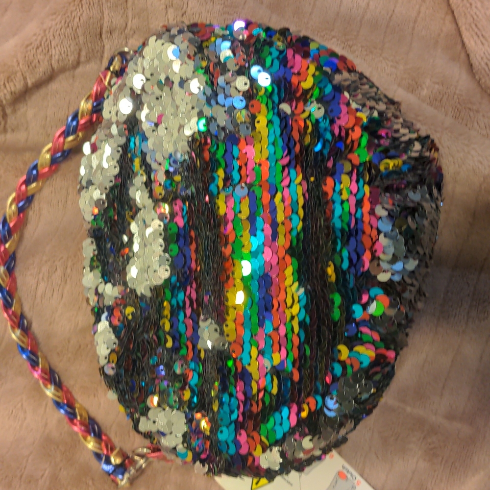 TY sparkling owl zipper purse. 6 ways to wear. Mulit color. New with the tags. - Picture 3 of 5